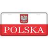 Niestandardowy metalowy znak z 3 flagami Polski Personalizowana wodoodporna blaszana tabliczka Dekoracja ścienna do domu