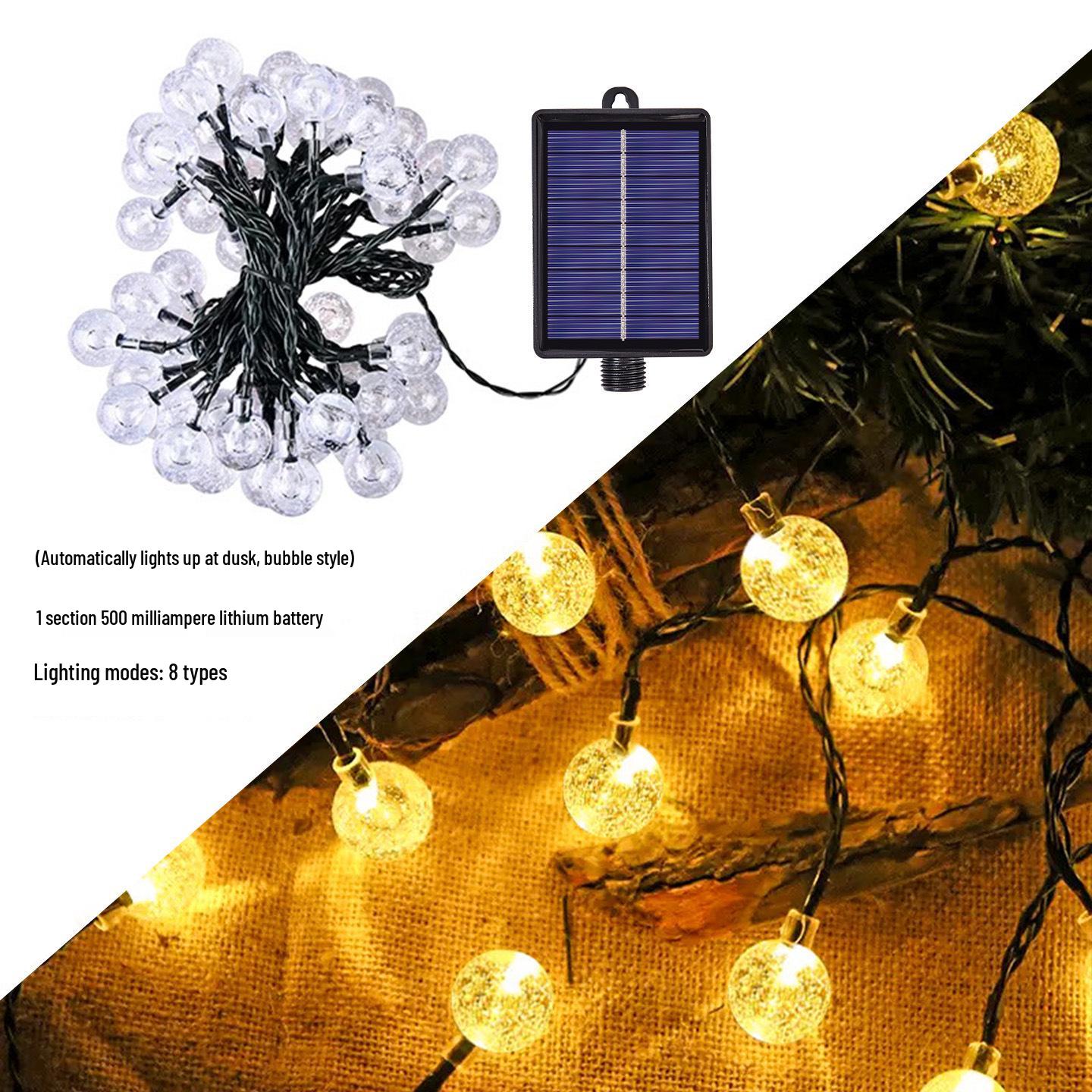 

Waterproof Solar Garden String Lights: Outdoor Decorative LED Strip for Balcony, Tree, and Garden Atmosphere