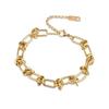 European & American Titanium Steel Women's Bracelet - 18K Gold Plated, High-End, Versatile, Ins Style Chain Jewelry.