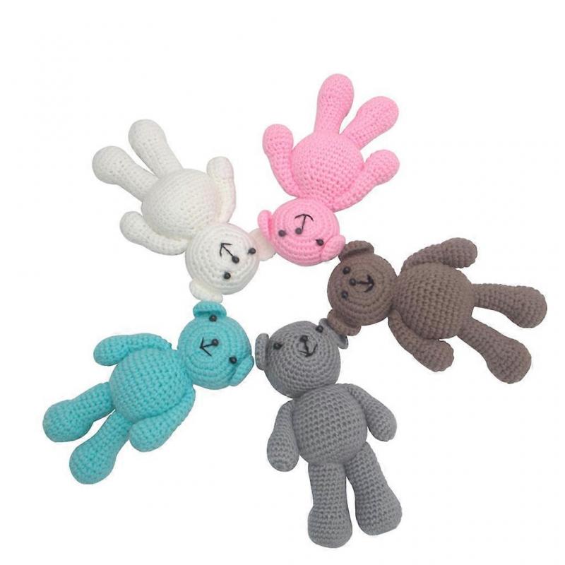Baby Stuffed Crochet Animals Easter Bear Plush Soft Autism Baby Sleep Toy