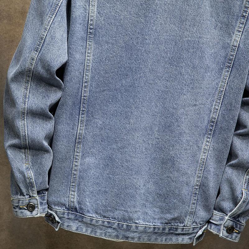 Vintage Jeansjacke Herren Lose Jacke Herren Frühling und Herbst Top