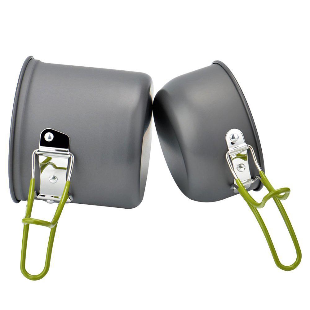 Ultralight Camping Cookware Utensils Outdoor Tableware Set Hiking Picnic Backpacking Camping Tableware Pot Pan 1-2persons