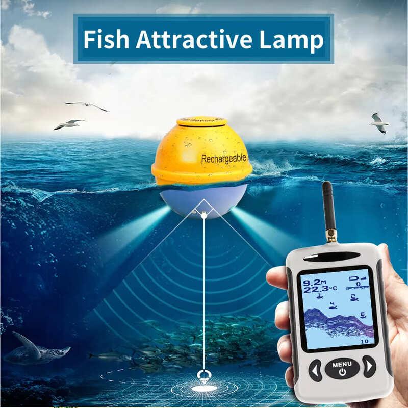 2025 New Portable Professional Sounder Wireless Cell Phone Sonar Fish Finder Fishing Probe Detector Fishfinder with Dot Matrix