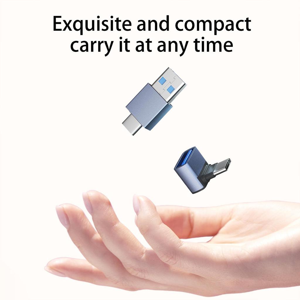 Usb-C Male To Usb-A Male Otg Adapter C Male To A Female 3D Elbow Converter For Charging Data Transmission