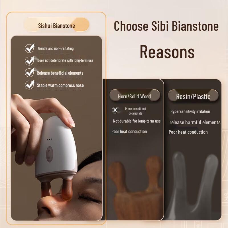 Smart Heated Bianstone Nasal Massager CN plug (adapter included)