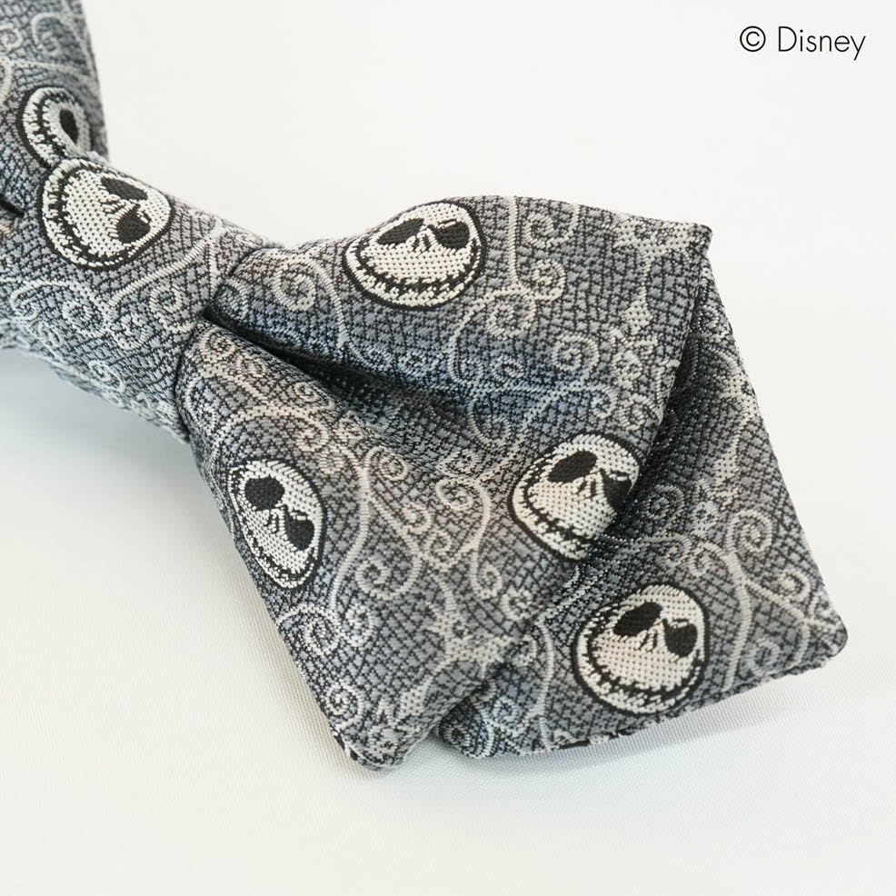Disney Nightmare Before Christmas Bow Tie, Jack Pattern, Light Gray, DSD49038