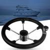 Black Foam Grip Boat Steering Wheel Stainless Steel Destroyer Steering Wheel  Marine Use