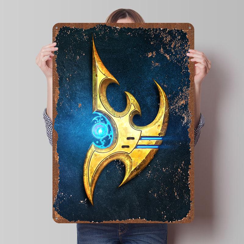 SStarCraft Tinplate Posters Customizable Wall Art Retro Vintage Metal Tin Signs for Decoration Home Decor Items House Interior