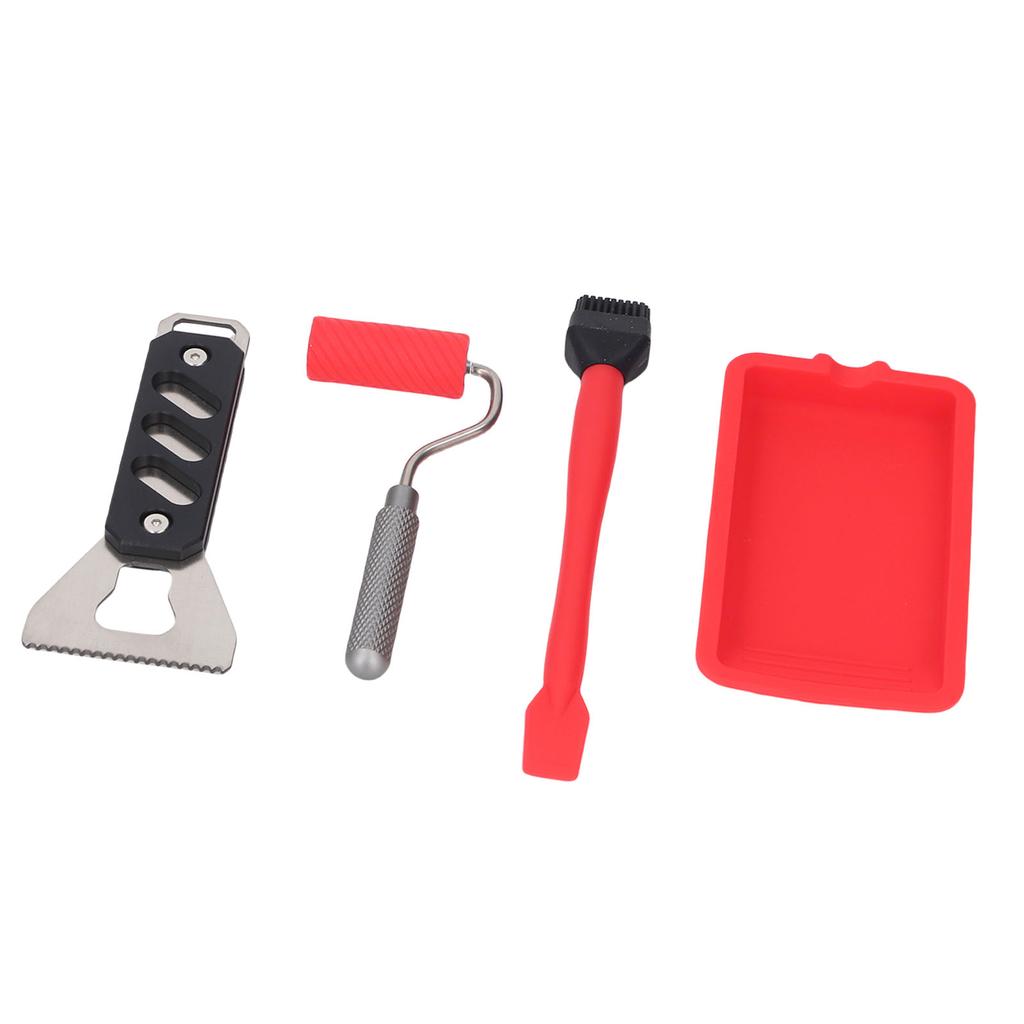 Wood Glue Applicator Set Aluminum Alloy and Silicone Reusable Portable Wood Gluing Brush Silicone