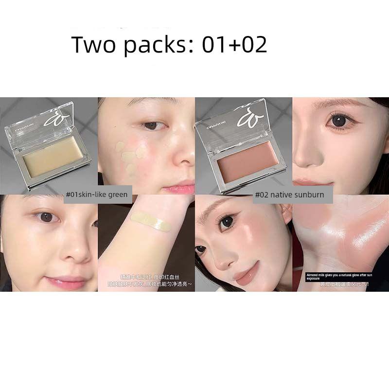 Powder-Like Concealer and Blush Two-In-One Cream, Long-Lasting and Non-Caking, Creating a Youthful Vibe, Daily Makeup for Students