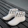 Ankle Boots for Women New Waterproof Low Top Rain Shoes Women Slip Resistant Fashion with Cotton Rain Boots Women Rubber Shoes