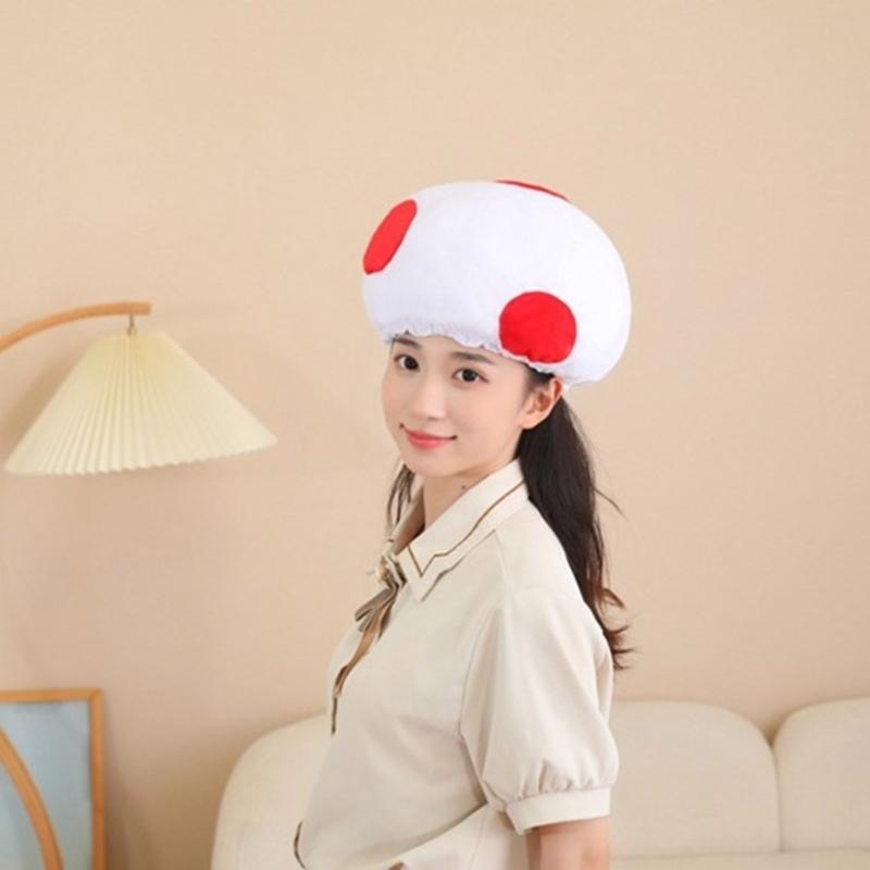Mushroom Hat for Halloween Costume Hat Festival Party Gathering Headgear Seasonal Party Photoshoots Hat Accessories