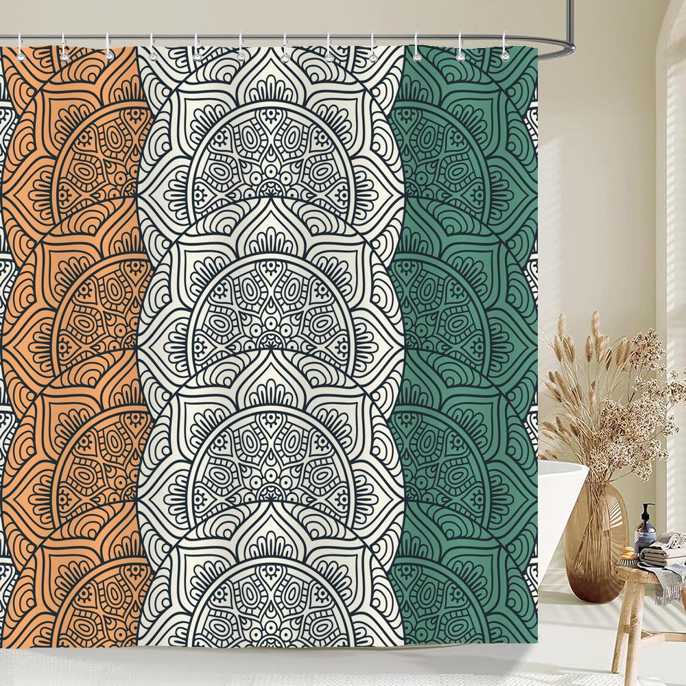 Bohemian style Shower Curtains Waterproof Polyester Fabric Boho Bath Curtains For Bathroom Bathtub Curtain With Hooks