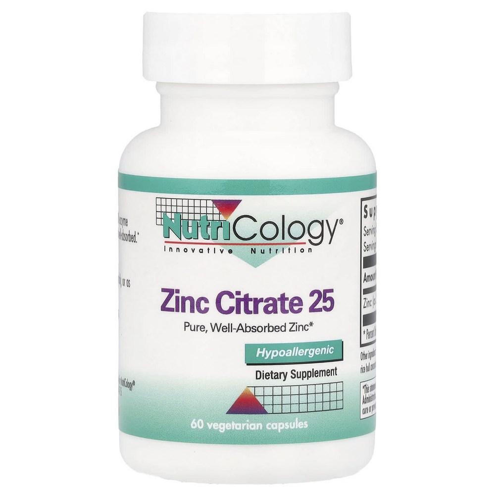 Nutricology Zinc Citrate 25 60 Veg Capsules 6 Pcs 60 Tablets