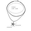 Novel Hollow Star Pendant All-matched Clavicle Chain Leathers Rope Neck Chain