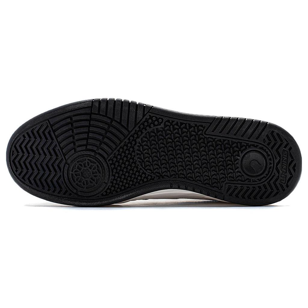 new LiNing Yuebai Slip Resistant Cushioning Low Top Skateboard Shoes Men's White Black