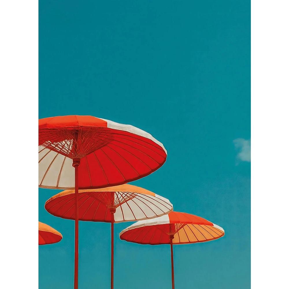 Modern Italian Lemon Orange Seaside Beach Waves Arc Swimming Pool Landscape Posters Canvas Painting Wall Art Pictures Home