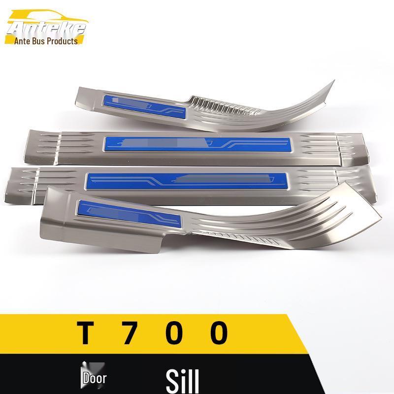 Zotye T700 Stainless Steel Welcome Pedal Trim - Anti-Scratch Sill Strips Accessories
