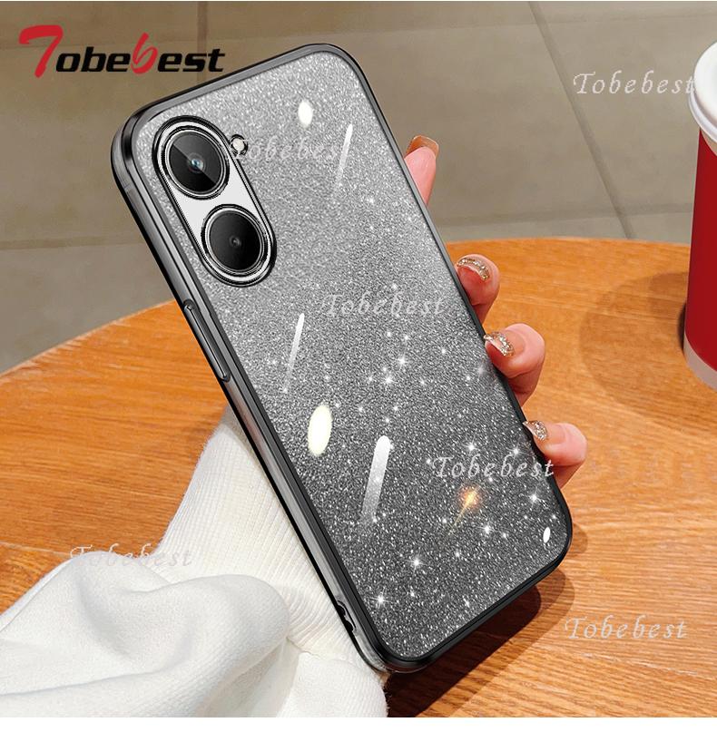 Pentru OPPO Realme 10 11 12 13 14 Pro Plus Husă Silicon Moale Sclipici Strălucitor Acoperire Placată