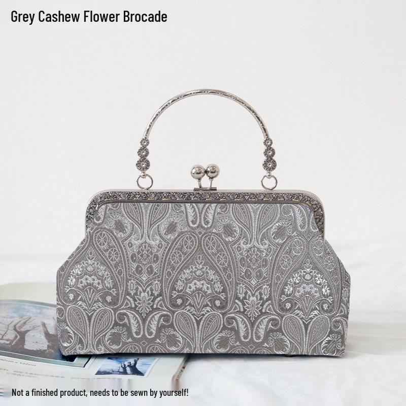 Short Style Handbag Material Kit - Handmade, Multiple Styles, Square Clasp Bag, Includes 20 Needles