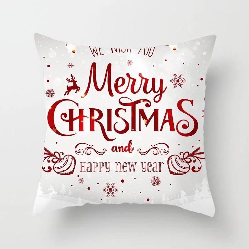 Christmas Themed Pillowcases Car Accessories Office Santa Claus Living Room Sofa Home Pillowcases