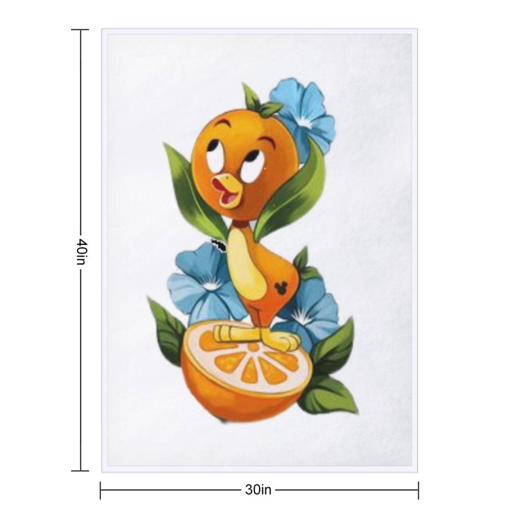 Cute Orange Bird Throw Blanket for winter Heavy Luxury Throw Personalized Gift Blankets