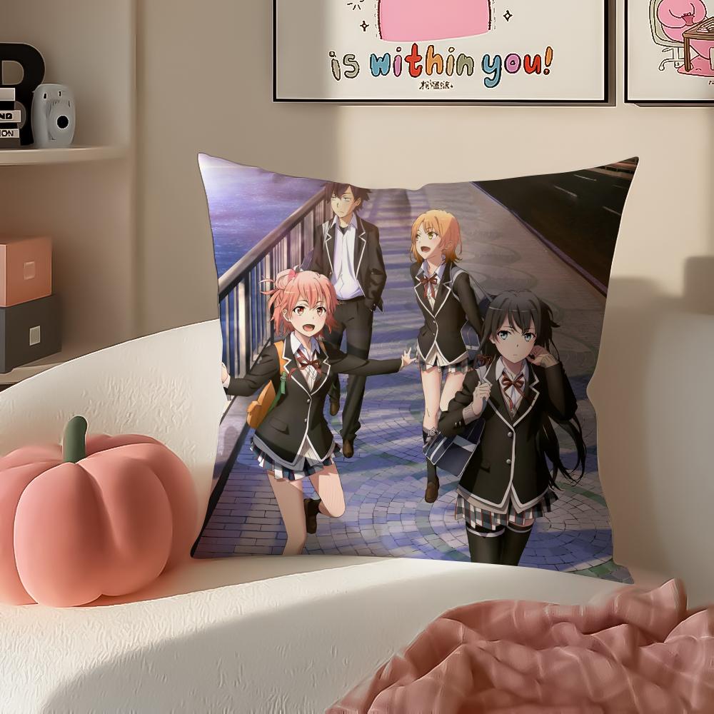 

MMy Teen Romantic Comedy SNAFU Cushion Cover Pillowcase Short Plush Invisible zipper Room Sofa Cushion Cover 30X30cm