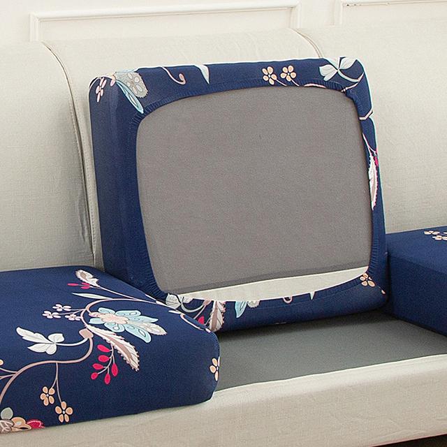 Printed Elastic Sofa Seat Cushion Cover For Living Room Furniture Protector L-shaped Armchair Stretch Seat Cushion Slipcover