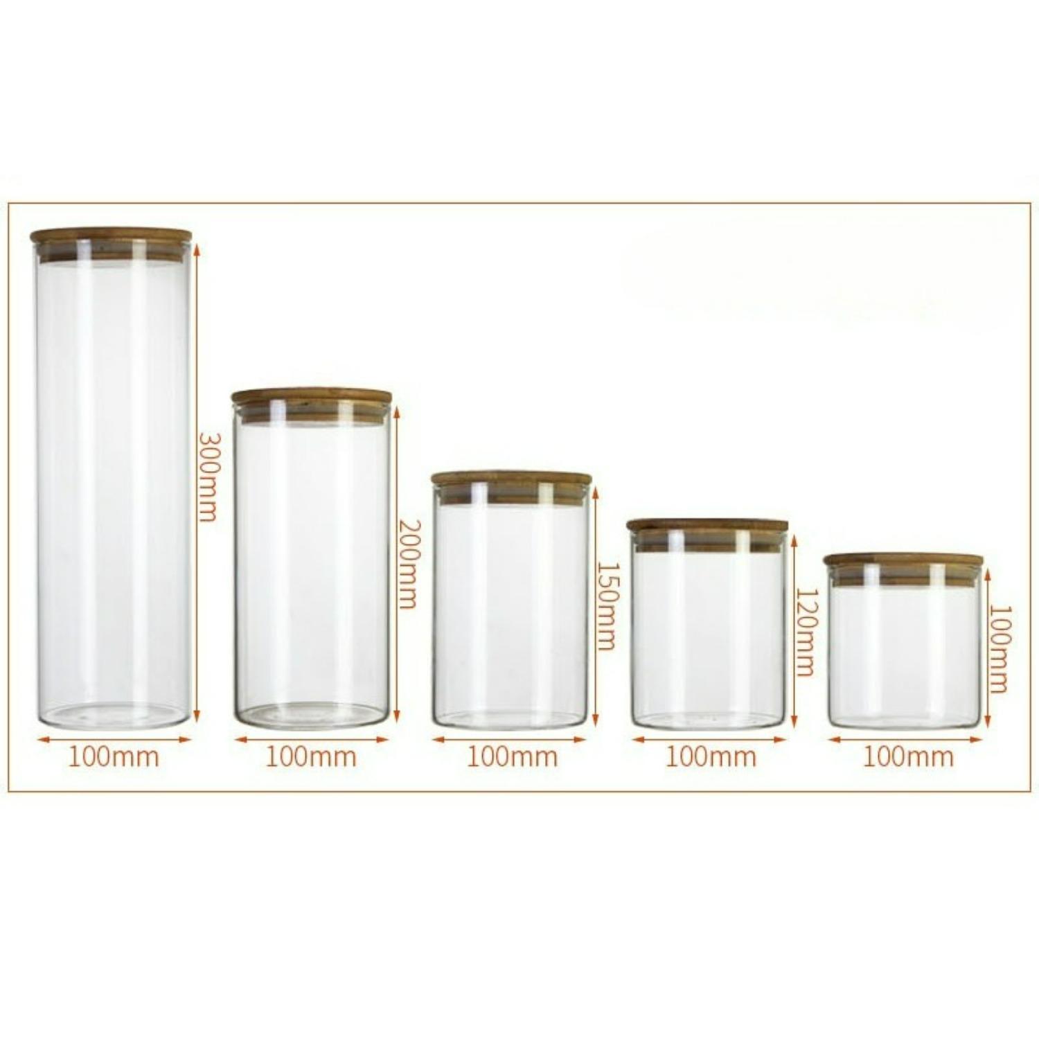 

Банки для хранения Стеклянные банки для хранения Стеклянный контейнер для хранения Коробка для хранения макаронных изделий Кухонный герметичный контейнер для спагетти с крышкой Паста 1pcs-10x20cm