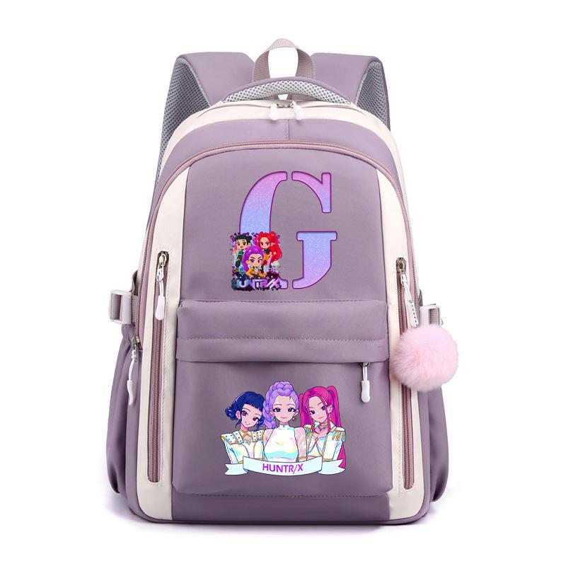 Korean Version Of Small Fresh Animation Cartoon Letter Printing Backpack College Style Male And Female Versatile Student Schoolbag