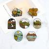 Outdoor Camping Reise Emaille Pin Cartoon Wildes Wandern Abenteuer Brosche Berg Sternenklare Nacht Reversabzeichen Tasche Individueller Schmuck Geschenk