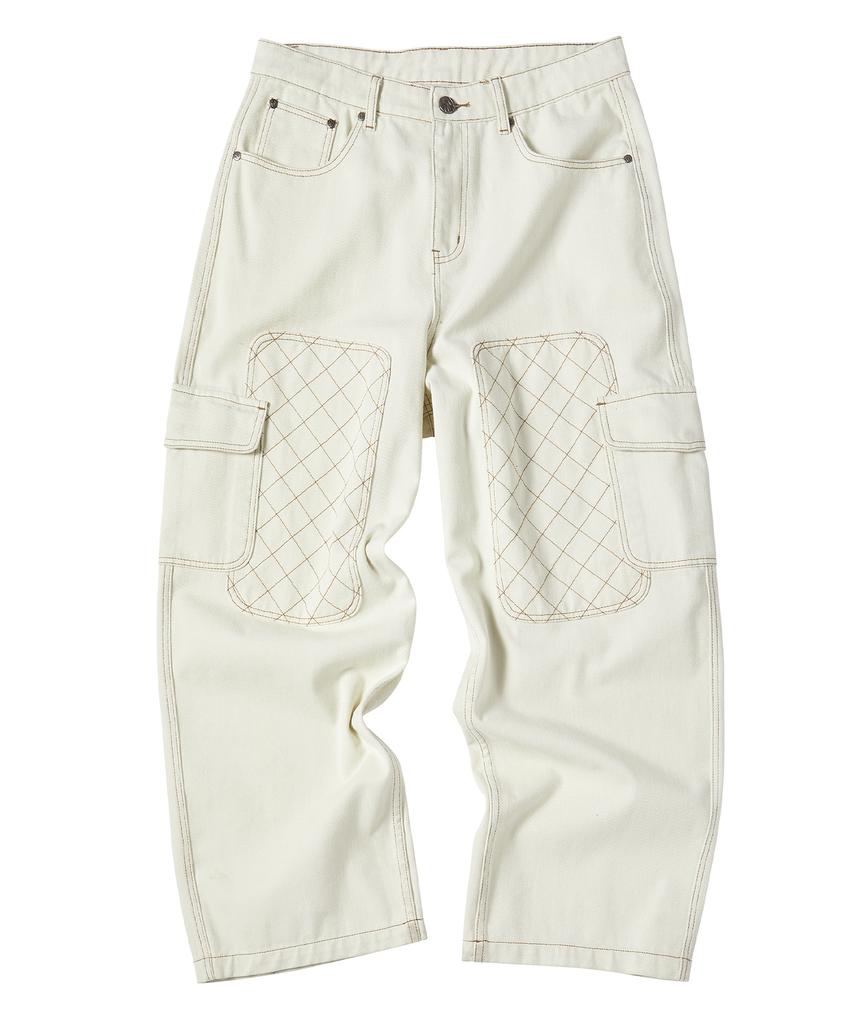 TRAVEL Stitch Pocket Carpenter Pants Ivory