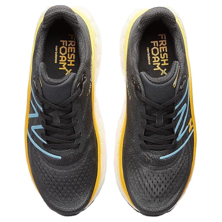 New Balance Fresh Foam X More v4 Schwarz Küstenblau Herren Sneaker Ingwer-Zitrone MMORCD4