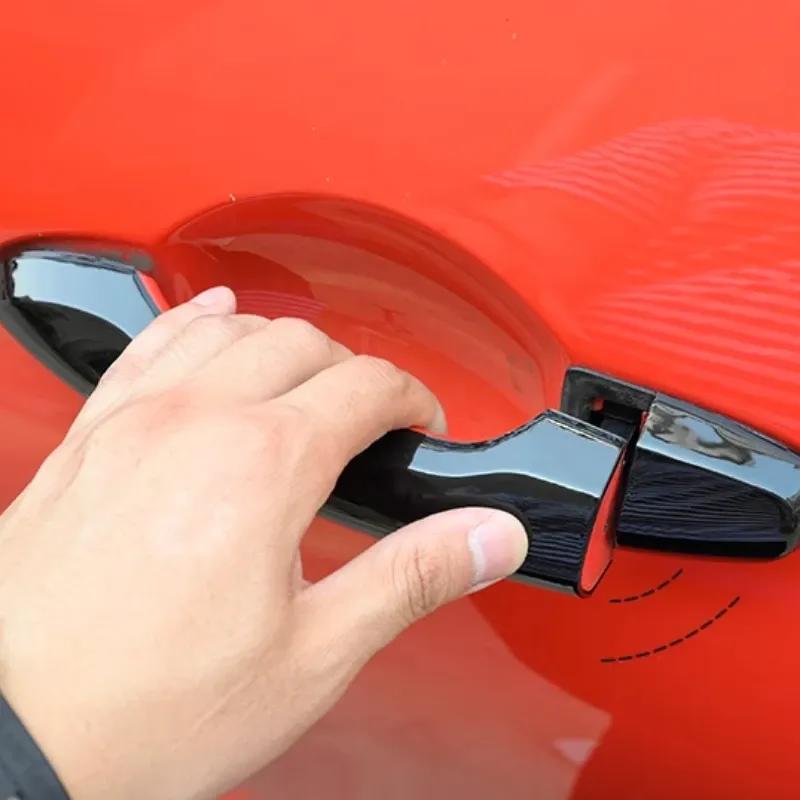 Black Door Outer Handle Decorative Sticker for LEAPMOTOR T03 Door Bowl Handle Changed Style Scratch proof Auto Accessories