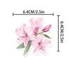 50PCS Cute Pink Flower PET Sticky Sticker Aesthetic Tear Open DIY Decoration Scrapbooking Stationery Supplies