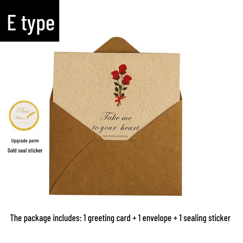 Retro Minimalist Floral and Leaf Greeting Card for Christmas, Birthday, Thanksgiving, or Thank You.