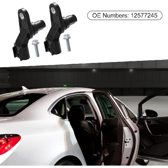 Car Engine Camshaft Position Sensor with Bolts 12577245 for Buick Verano 2012-2017 (Set of 2)