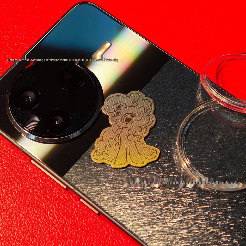 Gold-Plated Year of the Horse 2026 Phone Sticker: New Year Amulet for Prosperity and Business Success.