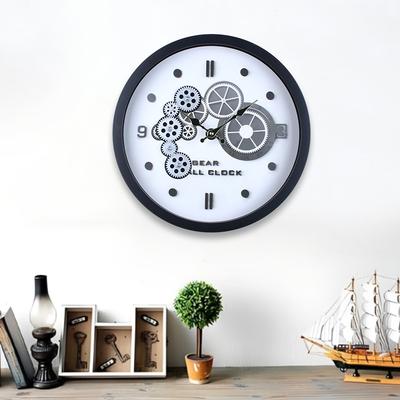Gear Mechanical Clock Decorative Wall Clock Living Room Home Silent Industrial Retro Nostalgic Watch Wall Clock Quartz Clock