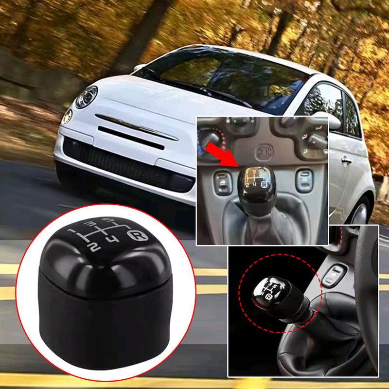 1x Car Gear Knob Stick 5 Speed Manual Handball Manual Shifter Lever Handle Replaceable Head Auto Accessories for Fiat Panda 2012