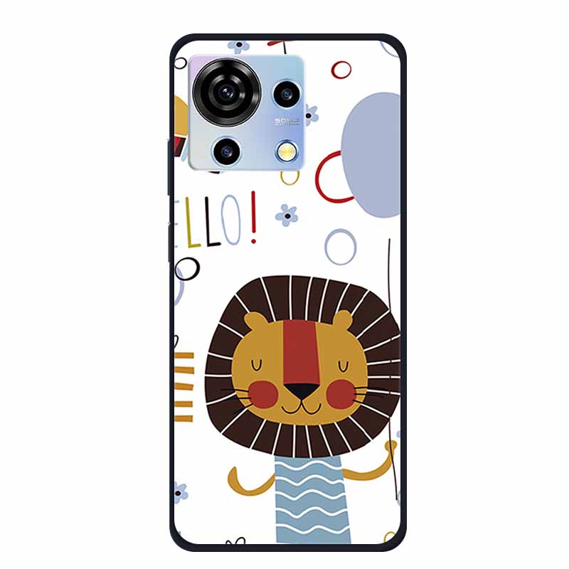 For ZTE V50 Vita Phone Case TPU Soft Back Cover Cartoon Luxury Silicone Phone Cases for ZTE Blade V40 V 40 50 Vita Animal Funda