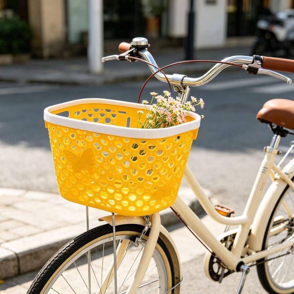 7 Colors Children Kids Bicycle Basket Thickened Plastic Walking Tool Storage Basket