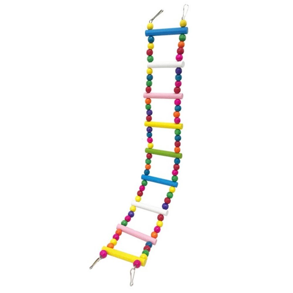 Wooden Bridge Swings Hanging Parrot Ladder New Climbing Ladder Toys  for Parakeet Cockatiel
