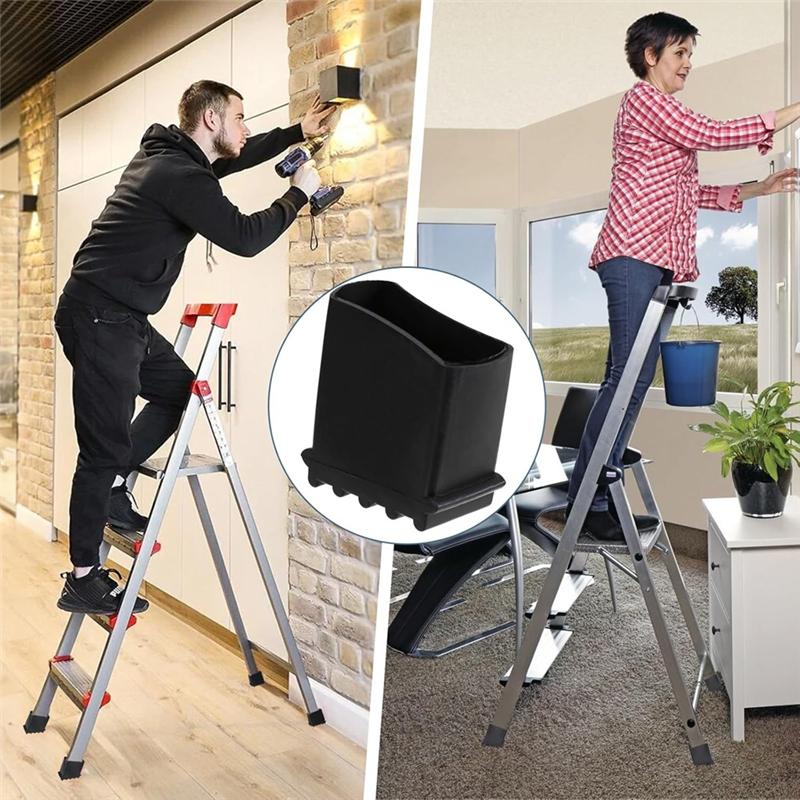 Gut-4 Stk. Haushaltsleiter Fußabdeckung Gummi Leiterfüße Stühle Teleskop-Verlängerungspads für Stufenleitern