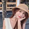 New Summer Bow Sun Hat Ladies Elegant Wide Brim Hat Female Sunscreen Vintage Hats Straw Beach Hat