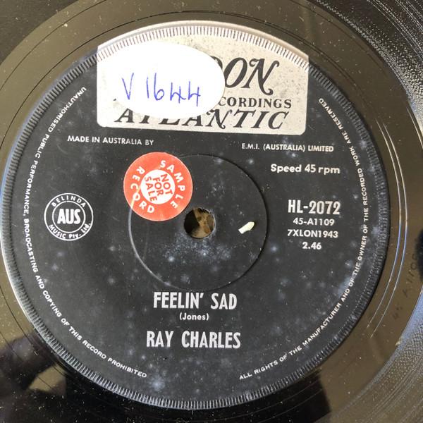 

7-дюймовая пластинка RAY CHARLES Feelin Sad Carrying That Load HL2072 London Atlantic 1962 Австралия SoulFunk Б/у