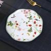 Wild Strawberry Bone China Tableware Set: Ceramic Bowls, Plates, Coffee Cups, and Tea Accessories.