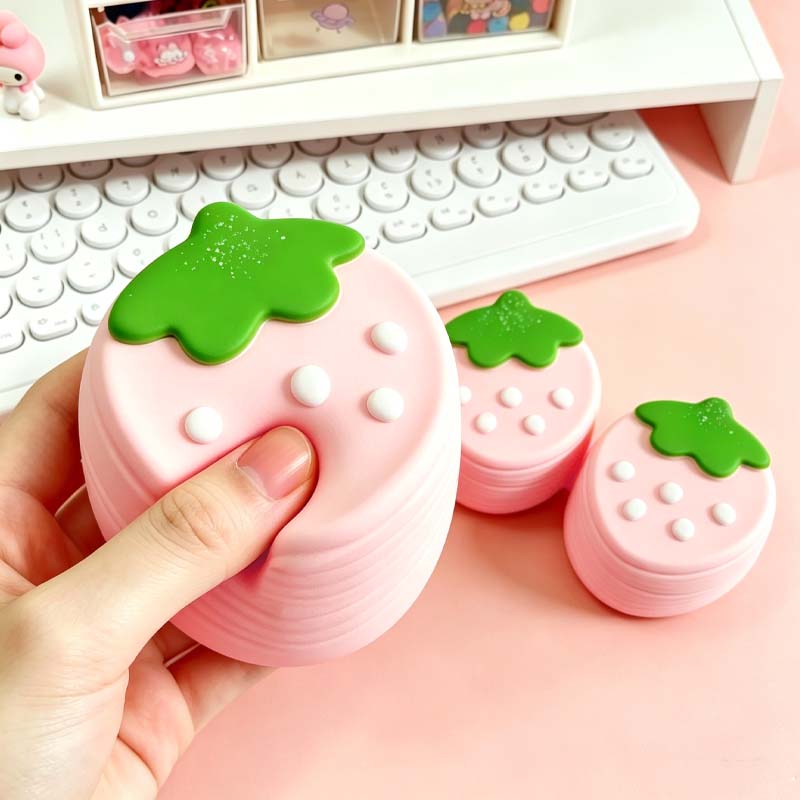Squishy Simulated Strawberry Cake Fidget Toys Slow Rising Antistress Squeeze Toy Anxiety Gifts For Adult Fun Relief Squeeze Toys