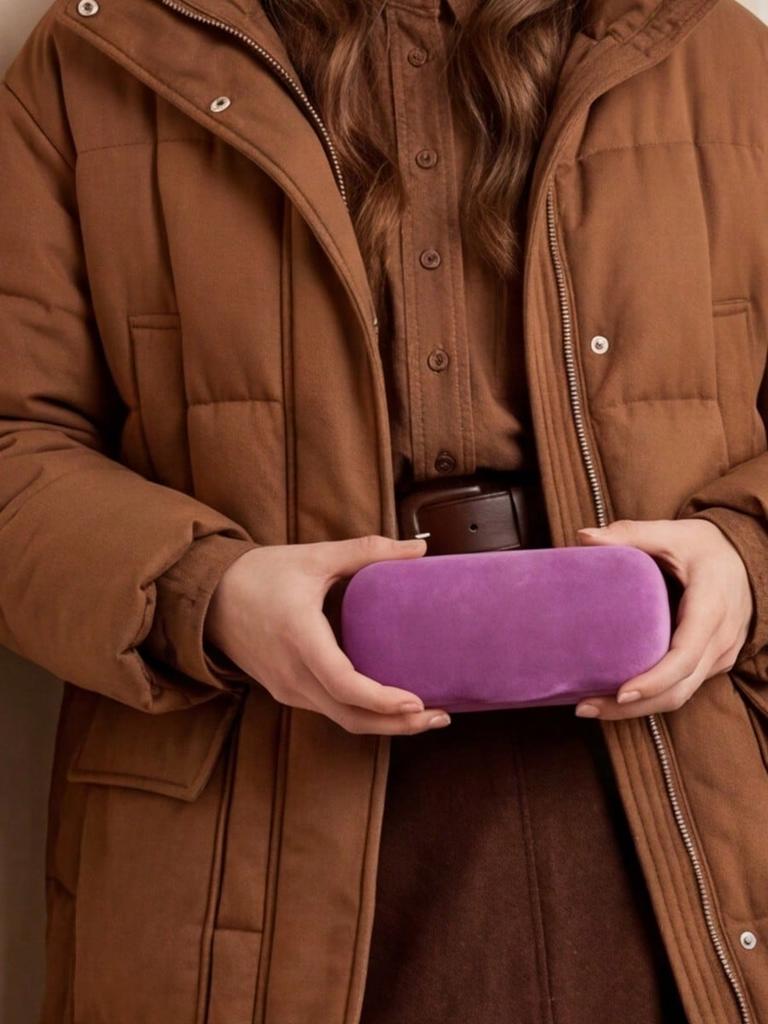 Gucci Luxusní fialové sametové pevné pouzdro na brýle