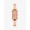 Mini Empire Pavé Rose Gold-Tone Bangle Watch MK4858